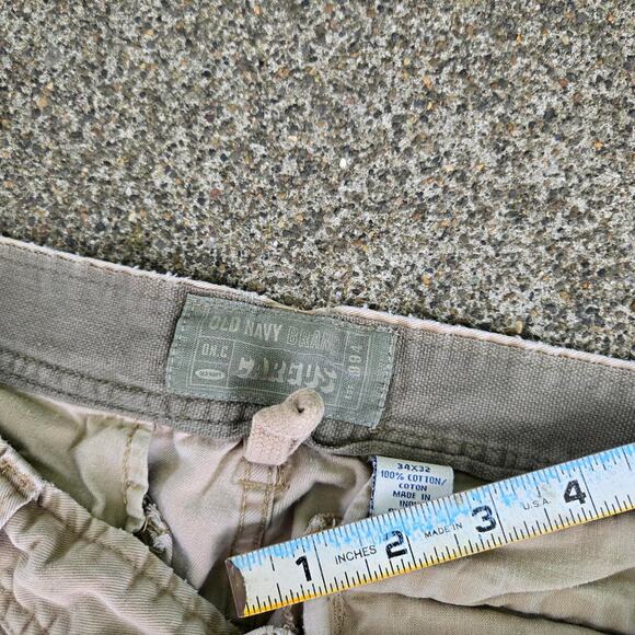 Vtg Y2k OLD NAVY Cargos Plain Earthtone Military Surplus Cargo Pants 34 x 32 - Picture 4 of 7
